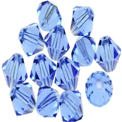 Preciosa Crystal Sapphire 5328 6mm Bicone Beads Pack of 144 pcs
