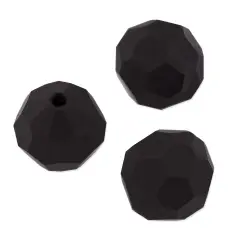 Preciosa Crystal Round Bead 6mm Matte Jet (Package of 20)