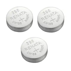 Renata Watch Battery Swiss Made Renata 396 or SR726SW Or AG2 1.5V (3 Batteries, 396 or SR 726 SW)