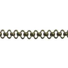 JewelrySupply 3.5mm Antique Brass Plated Rolo Chain (Priced per Foot)