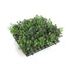 Green Boxwood Square Mat Panels - 12-Pack, Lifelike Foliage, Perfect for Wall D&eacute;cor, Backdrops & Event Displays - Ideal for All Seasons, Floral Home by Artificial Flowers