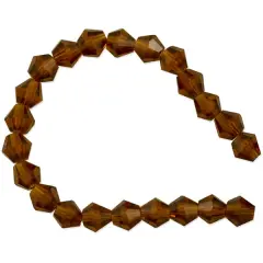 Valued Faceted Bicone 6mm Crystal Beads Topaz