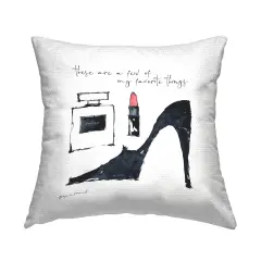 Stupell Industries Favorite Things Glam Fashion Accessories Phrase Outdoor Printed Pillow