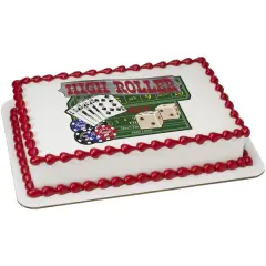 High Roller Edible Cake Topper Image 1/4 sheet
