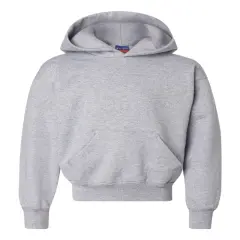 Champion&reg; Powerblend Youth Hooded Sweatshirt Light steel