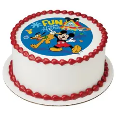 Disney Mickey Mouse Funhouse Fun Starts Here! Edible Cake Image PhotoCake&reg;