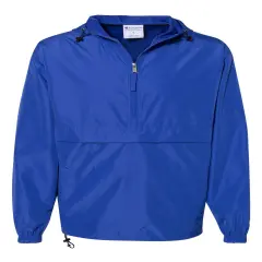 Champion&reg; Hooded Packable Quarter-Zip Jacke Royal blue