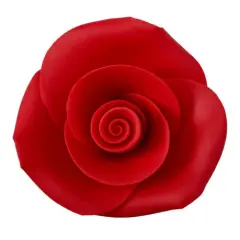 Red 2" Rose Sugar Soft Premium Edible Decorations - 18 roses per order