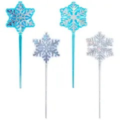 Snowflakes Skewer themed Cupcake Cake Decorating pics 12 set
