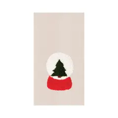 Snow Globe Tree French Knot Flour Sack Kitchen Towel