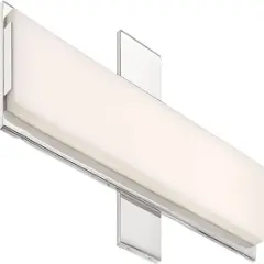 Nuvo Slick 1-Light 36" LED Vanity w/ White Acrylic Diffuser in Polished Nickel