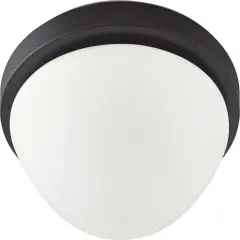 Nuvo 25w Glamour Close-To-Ceiling Flush 120v Black & Satin White Glass 3000k warm-white