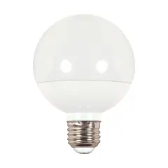 Satco 4w 120v G25 LED White Finish 360Lm 2700k Warm White E26 Base Dimmable Bulb