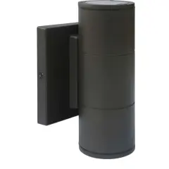 Nuvo 2-Light 10w 120-277v LED Small Up & Down Sconce Fixture in Bronze Finish Warm White