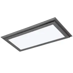 Nuvo Blink Plus 22w LED 12x24in Surface Mount LED Fixture - Gun Metal - 3000K