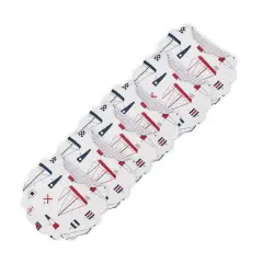 Windward Port Cotton Quilted Round Reversible Placemats Set of 6, 17"