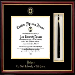 Rutgers University, The State University of New Jersey, 11w x 8.5h Tassel Box and Diploma Frame