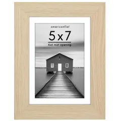 Americanflat Picture Frame with Wide Molding with Mat - Modern Wide Picture Frame - Plexiglass Cover - Hanging Hardware - Includes Easel