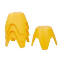 Ayana Stool Set, Flexible Seating, 4-Pack Yellow