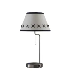 20-Inch Shelby Modern Craft Table Lamp W/ Usb/Charging Station