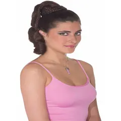 Womens Brown Grecian Goddess Maiden Costume Ponytail Hairpiece Hair Extension