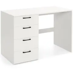 43.5 Inch Modern 4 Large Drawers Computer Desk with Metal Slides and Convenient Handle