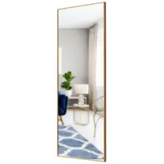 59''Full Length Mirror Large Rectangle Bedroom Mirror Golden
