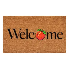 Peach Welcome Doormat
