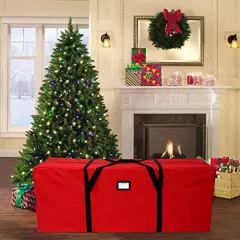 Christmas Tree Storage Bag Extra Large Christmas Storage Containers, Fits Up to 7.5 Ft Artificial Trees Heavy Duty 600D Oxford Xmas Holiday Tree Bag with Dual Zipper (50&rdquo; X 20&rdquo; X 15&rdquo;)
