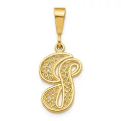 14K Gold Initial G Charm Jewelry FindingKing 28mm x 14mm