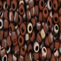 Toho Size 8 Round, Frosted Terra Cotta Apollo, 17 grams