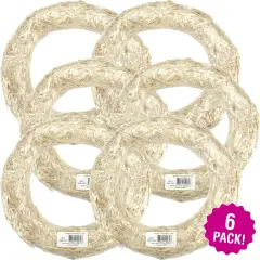 Multipack of 6 - FloraCraft Straw Wreath Form-18"