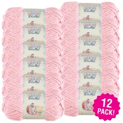 Multipack of 12 - Bernat Baby Blanket Yarn-Baby Pink