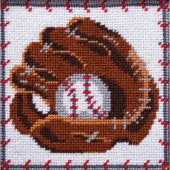 Baseball Glove - Needlepoint Kit Multicolor