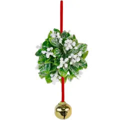 Ornativity Mistletoe Ball Christmas Ornament - Holiday Mistletoe Bell Hanging Decoration
