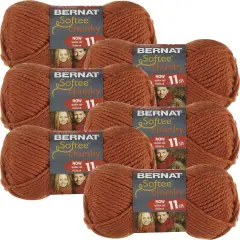Multipack of 6 - Bernat Softee Chunky Yarn-Pumpkin
