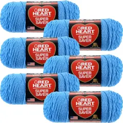 Multipack of 6 - Red Heart Super Saver Yarn-Delft Blue
