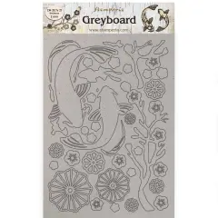Stamperia Greyboard Cut-Outs A4 2mm Thick-Fish, Sir Vagabond In Japan