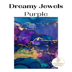 Dreamy Jewels - Purple - Decoupage & Mixed Media Art Paper (large)