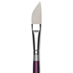 Silver Brush Silver Silk 88 Synthetic Brush - Short Handle, Ribbon/Dagger, Size 1/2"