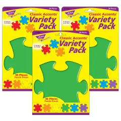 Puzzle Pieces Classic Accents&reg; Variety Pack, 36 Per Pack, 6 Packs