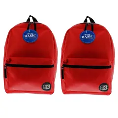 Basic Backpack, 16", Red, Pack of 2