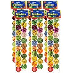 Fruits And Veggies Border, 36 Feet Per Pack, 6 Packs