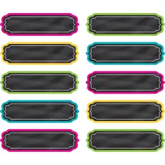 Chalkboard Brights Labels, Non-Adhesive, 30 Per Pack, 3 Packs