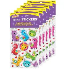 Llama Llove Sparkle Stickers&reg;, 20 Per Pack, 6 Packs