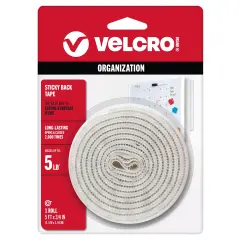 VELCRO(R) Brand Sticky Back Tape .75"X5'-White