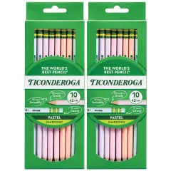 #2 Pastel Pencils, 5 Assorted Colors, 10 Per Pack, 6 Packs