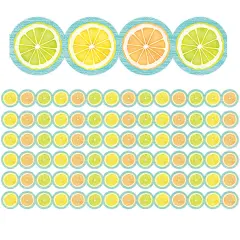 Lemon Zest Citrus Slices Die-Cut Border Trim, 35 Feet Per Pack, 6 Packs