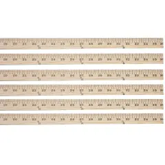 Wood Yardstick, 36", Pack of 6