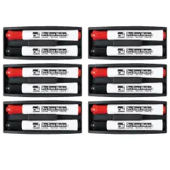Magnetic Whiteboard Eraser with 2 Dry Erase Markers, Pack of 6